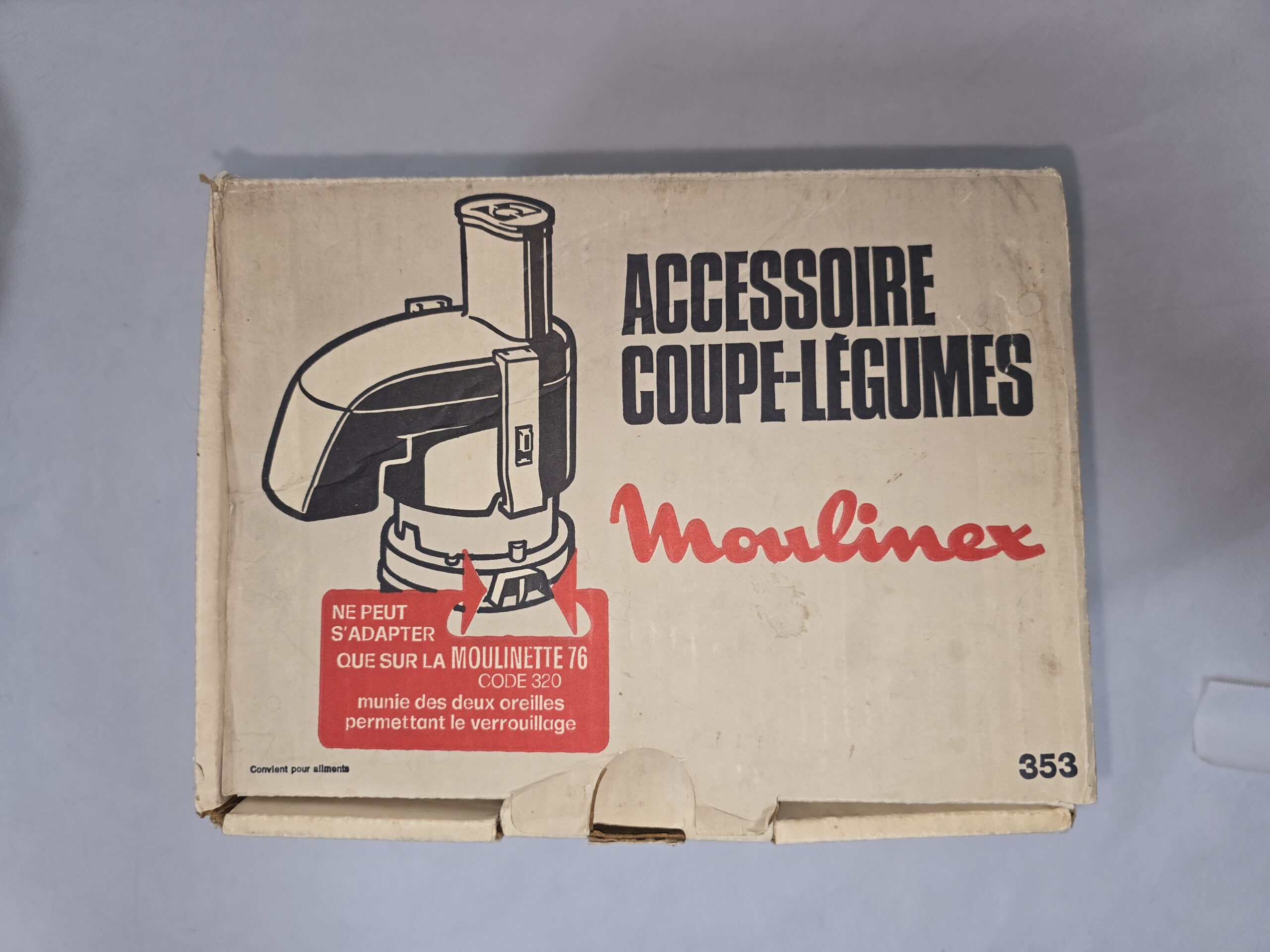 Accessoire Coupe-Légumes NEUF en boite Moulinex Moulinette (série 320,505,750) 11
