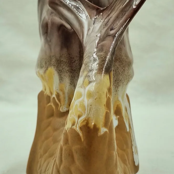 Pichet / Vase en Grès Flammés 20 cm De Haut signé 6