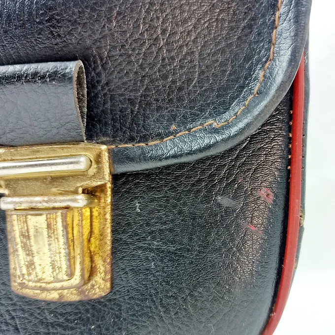 Ancienne petite sacoche / valise / valisette 11