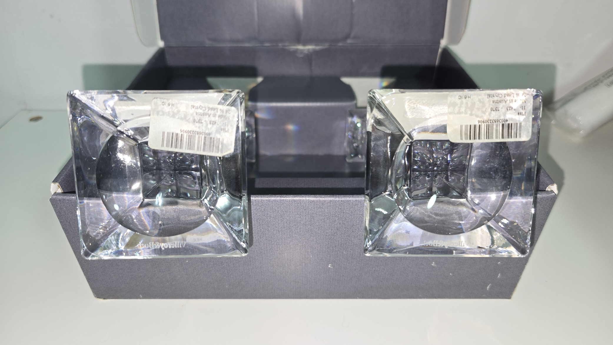 Coffret 2 bougeoirs Villeroy & Boch 20cm 6