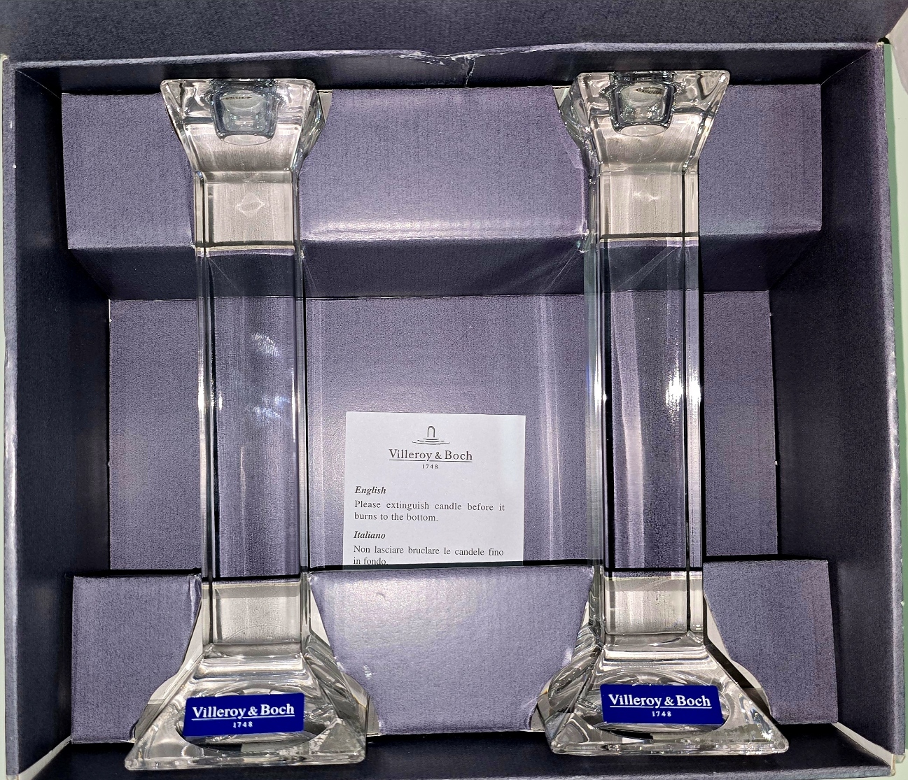 Coffret 2 bougeoirs Villeroy & Boch 20cm 7