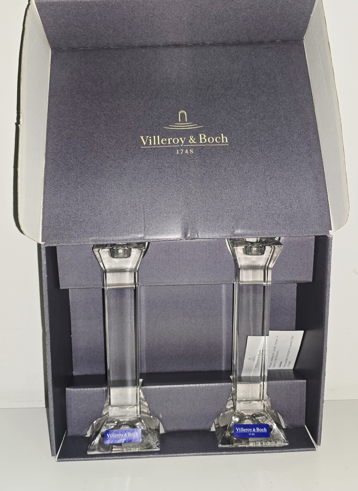 Coffret 2 bougeoirs Villeroy & Boch 20cm 9